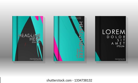 Cover book with a geometric design background. Valid for banners, placards, leaflets, poster designs, etc. Eps10 vector template