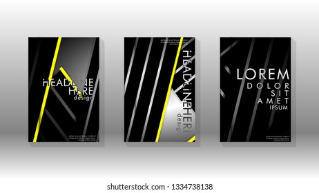 Cover book with a geometric design background. Valid for banners, placards, leaflets, poster designs, etc. Eps10 vector template