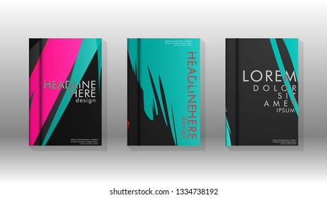 Cover book with a geometric design background. Valid for banners, placards, leaflets, poster designs, etc. Eps10 vector template