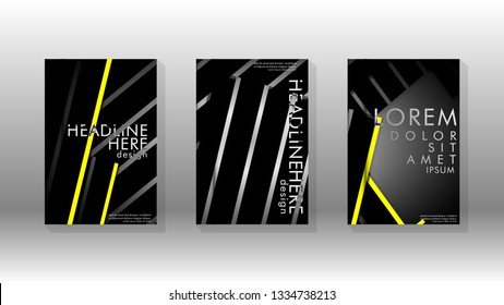 Cover book with a geometric design background. Valid for banners, placards, leaflets, poster designs, etc. Eps10 vector template