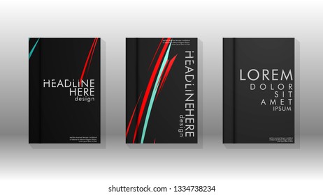Cover book with a geometric design background. Valid for banners, placards, leaflets, poster designs, etc. Eps10 vector template