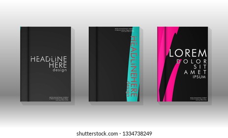 Cover book with a geometric design background. Valid for banners, placards, leaflets, poster designs, etc. Eps10 vector template
