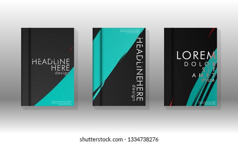 Cover book with a geometric design background. Valid for banners, placards, leaflets, poster designs, etc. Eps10 vector template