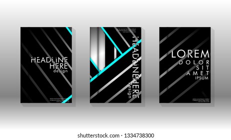 Cover book with a geometric design background. Valid for banners, placards, leaflets, poster designs, etc. Eps10 vector template