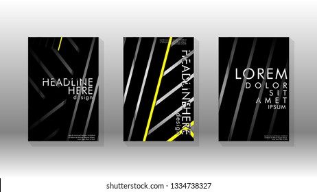 Cover book with a geometric design background. Valid for banners, placards, leaflets, poster designs, etc. Eps10 vector template
