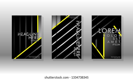 Cover book with a geometric design background. Valid for banners, placards, leaflets, poster designs, etc. Eps10 vector template