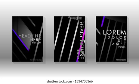 Cover book with a geometric design background. Valid for banners, placards, leaflets, poster designs, etc. Eps10 vector template