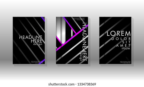 Cover book with a geometric design background. Valid for banners, placards, leaflets, poster designs, etc. Eps10 vector template