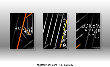 Cover book with a geometric design background. Valid for banners, placards, leaflets, poster designs, etc. Eps10 vector template