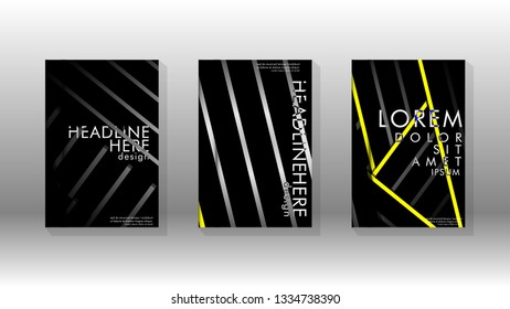 Cover book with a geometric design background. Valid for banners, placards, leaflets, poster designs, etc. Eps10 vector template
