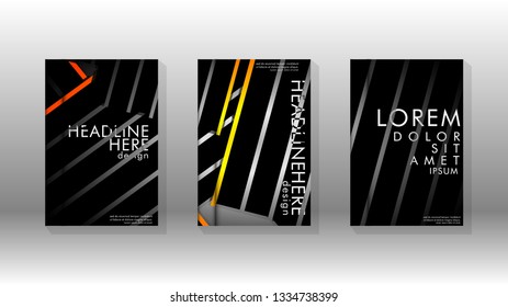 Cover book with a geometric design background. Valid for banners, placards, leaflets, poster designs, etc. Eps10 vector template