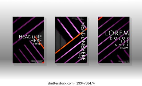 Cover book with a geometric design background. Valid for banners, placards, leaflets, poster designs, etc. Eps10 vector template