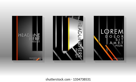 Cover book with a geometric design background. Valid for banners, placards, leaflets, poster designs, etc. Eps10 vector template