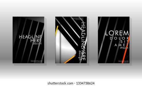 Cover book with a geometric design background. Valid for banners, placards, leaflets, poster designs, etc. Eps10 vector template