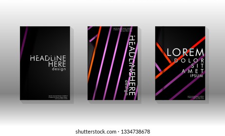 Cover book with a geometric design background. Valid for banners, placards, leaflets, poster designs, etc. Eps10 vector template