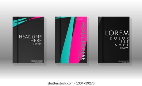 Cover book with a geometric design background. Valid for banners, placards, leaflets, poster designs, etc. Eps10 vector template