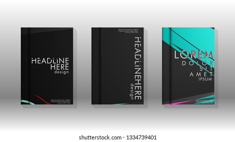 Cover book with a geometric design background. Valid for banners, placards, leaflets, poster designs, etc. Eps10 vector template