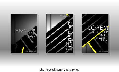 Cover book with a geometric design background. Valid for banners, placards, leaflets, poster designs, etc. Eps10 vector template