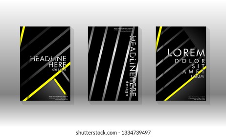 Cover book with a geometric design background. Valid for banners, placards, leaflets, poster designs, etc. Eps10 vector template