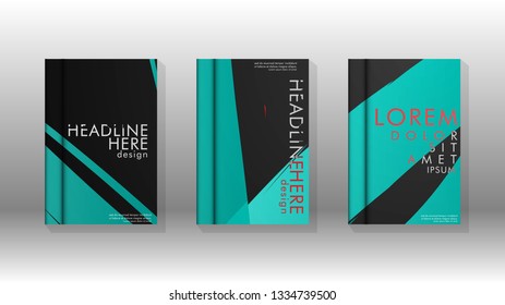 Cover book with a geometric design background. Valid for banners, placards, leaflets, poster designs, etc. Eps10 vector template
