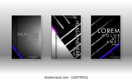 Cover book with a geometric design background. Valid for banners, placards, leaflets, poster designs, etc. Eps10 vector template