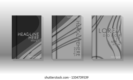 Cover book with a geometric design background. Valid for banners, placards, leaflets, poster designs, etc. Eps10 vector template