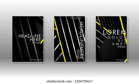 Cover book with a geometric design background. Valid for banners, placards, leaflets, poster designs, etc. Eps10 vector template