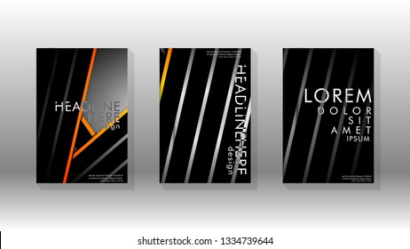Cover book with a geometric design background. Valid for banners, placards, leaflets, poster designs, etc. Eps10 vector template