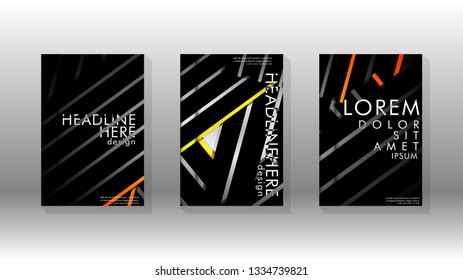 Cover book with a geometric design background. Valid for banners, placards, leaflets, poster designs, etc. Eps10 vector template