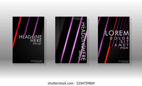 Cover book with a geometric design background. Valid for banners, placards, leaflets, poster designs, etc. Eps10 vector template
