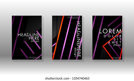 Cover book with a geometric design background. Valid for banners, placards, leaflets, poster designs, etc. Eps10 vector template