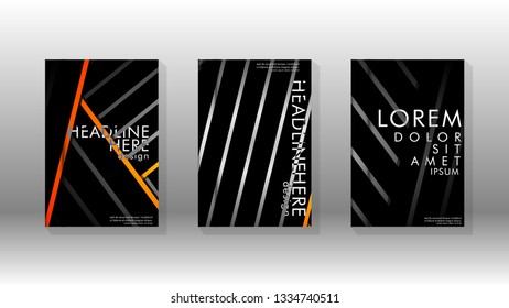 Cover book with a geometric design background. Valid for banners, placards, leaflets, poster designs, etc. Eps10 vector template
