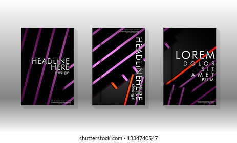 Cover book with a geometric design background. Valid for banners, placards, leaflets, poster designs, etc. Eps10 vector template