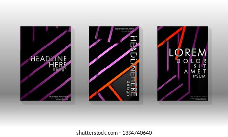 Cover book with a geometric design background. Valid for banners, placards, leaflets, poster designs, etc. Eps10 vector template