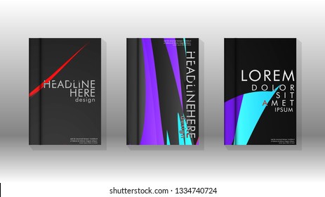 Cover book with a geometric design background. Valid for banners, placards, leaflets, poster designs, etc. Eps10 vector template