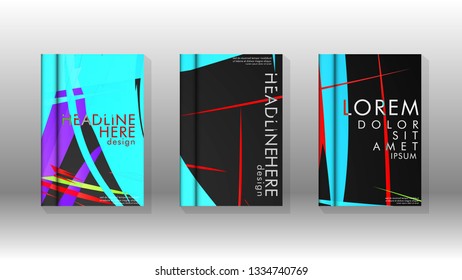 Cover book with a geometric design background. Valid for banners, placards, leaflets, poster designs, etc. Eps10 vector template