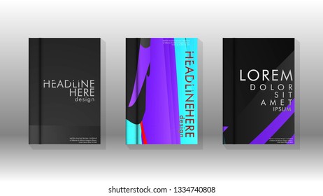 Cover book with a geometric design background. Valid for banners, placards, leaflets, poster designs, etc. Eps10 vector template