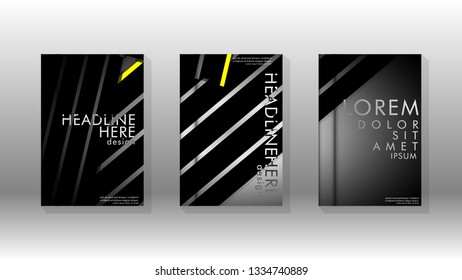 Cover book with a geometric design background. Valid for banners, placards, leaflets, poster designs, etc. Eps10 vector template