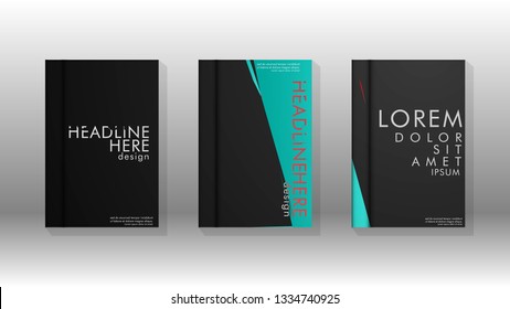 Cover book with a geometric design background. Valid for banners, placards, leaflets, poster designs, etc. Eps10 vector template