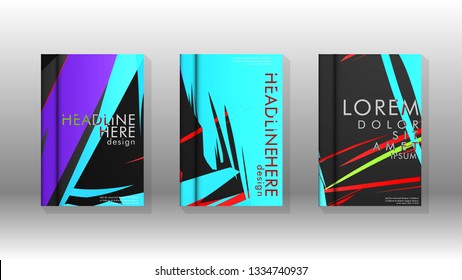 Cover book with a geometric design background. Valid for banners, placards, leaflets, poster designs, etc. Eps10 vector template