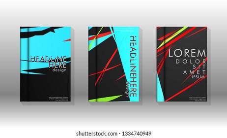 Cover book with a geometric design background. Valid for banners, placards, leaflets, poster designs, etc. Eps10 vector template