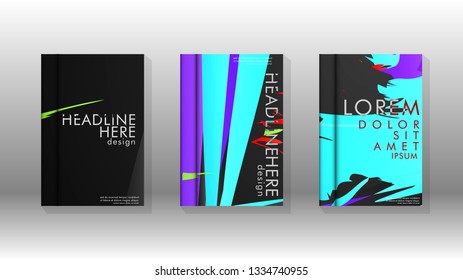 Cover book with a geometric design background. Valid for banners, placards, leaflets, poster designs, etc. Eps10 vector template