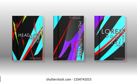 Cover book with a geometric design background. Valid for banners, placards, leaflets, poster designs, etc. Eps10 vector template