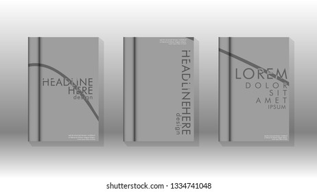 Cover book with a geometric design background. Valid for banners, placards, leaflets, poster designs, etc. Eps10 vector template