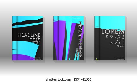 Cover book with a geometric design background. Valid for banners, placards, leaflets, poster designs, etc. Eps10 vector template