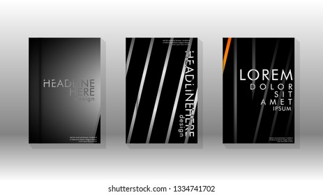 Cover book with a geometric design background. Valid for banners, placards, leaflets, poster designs, etc. Eps10 vector template