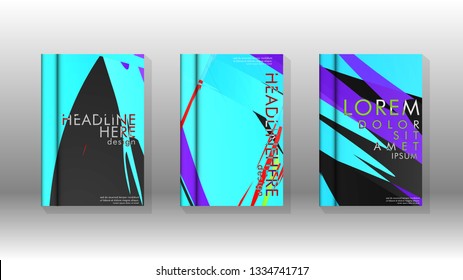 Cover book with a geometric design background. Valid for banners, placards, leaflets, poster designs, etc. Eps10 vector template