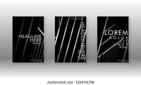 Cover book with a geometric design background. Valid for banners, placards, leaflets, poster designs, etc. Eps10 vector template