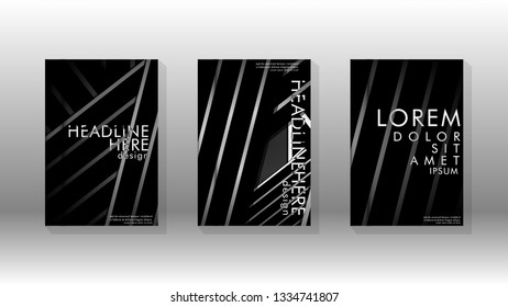 Cover book with a geometric design background. Valid for banners, placards, leaflets, poster designs, etc. Eps10 vector template