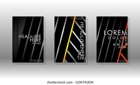 Cover book with a geometric design background. Valid for banners, placards, leaflets, poster designs, etc. Eps10 vector template